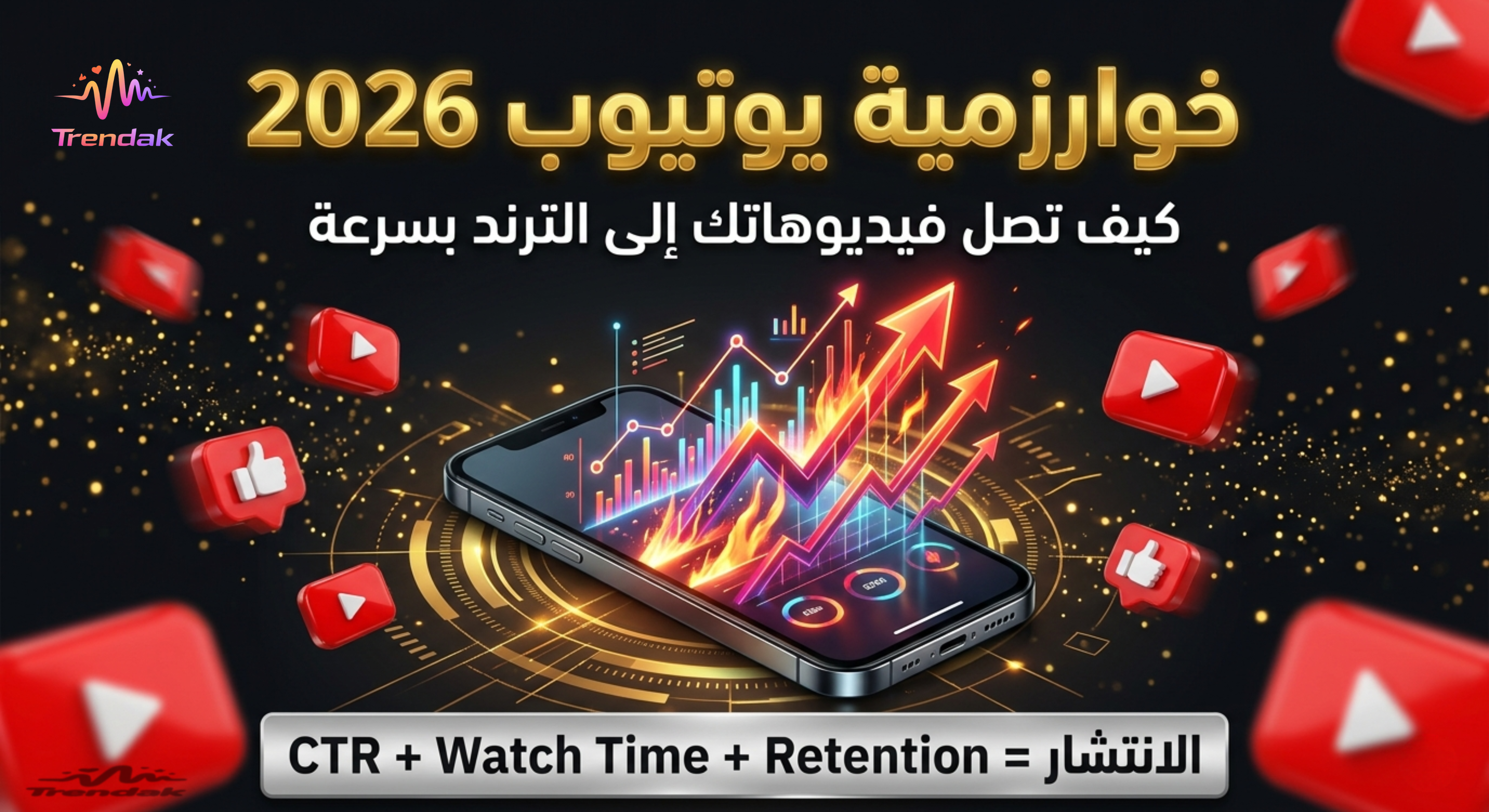 خوارزمية YouTube 2026.. كيف تجعل فيديوهاتك تصل إلى الترند بسرعة
