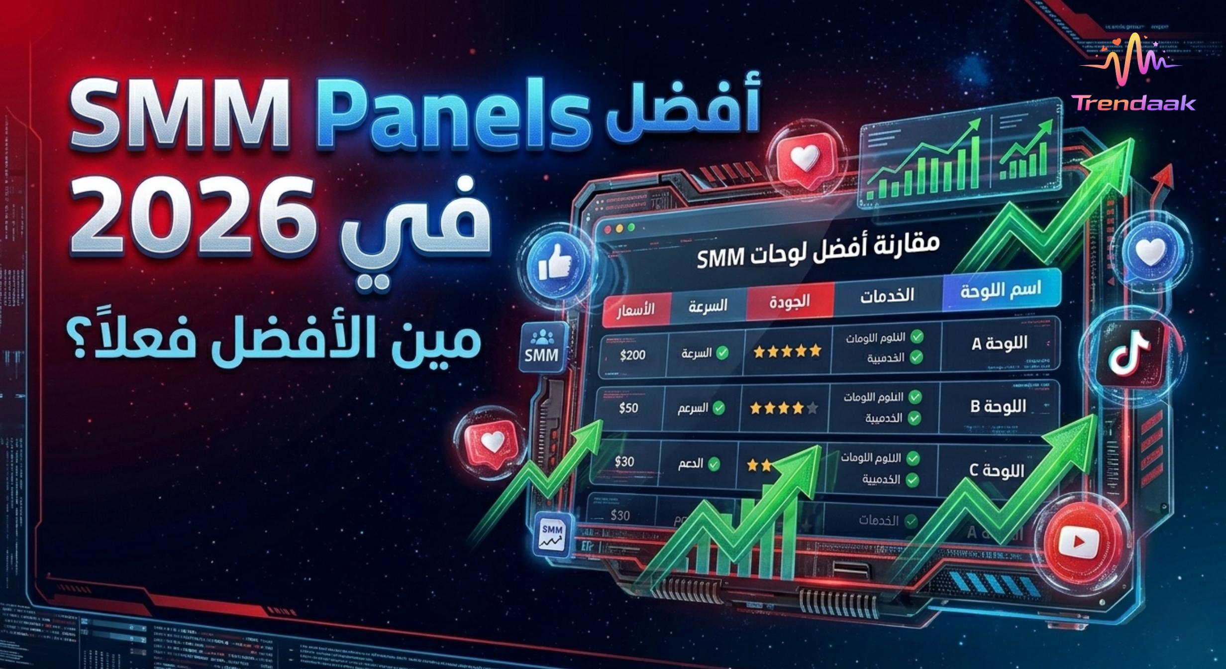مقارنة بين أفضل SMM Panels في 2026 توضح الأسعار والجودة والسرعة لكل منصة