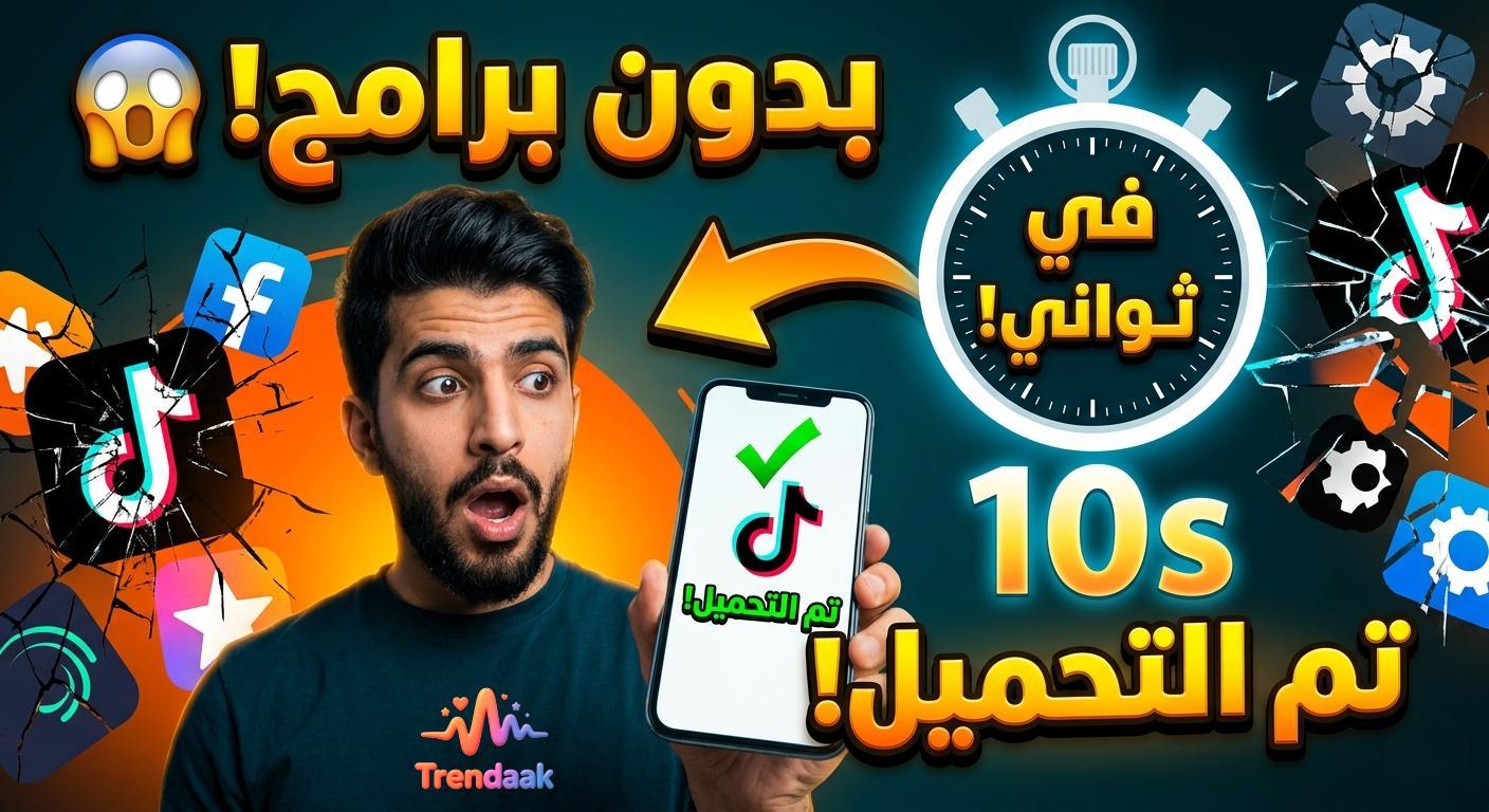 تحميل فيديو تيك توك بدون برنامج بسهولة باستخدام اداة اونلاين بدون علامة مائية
